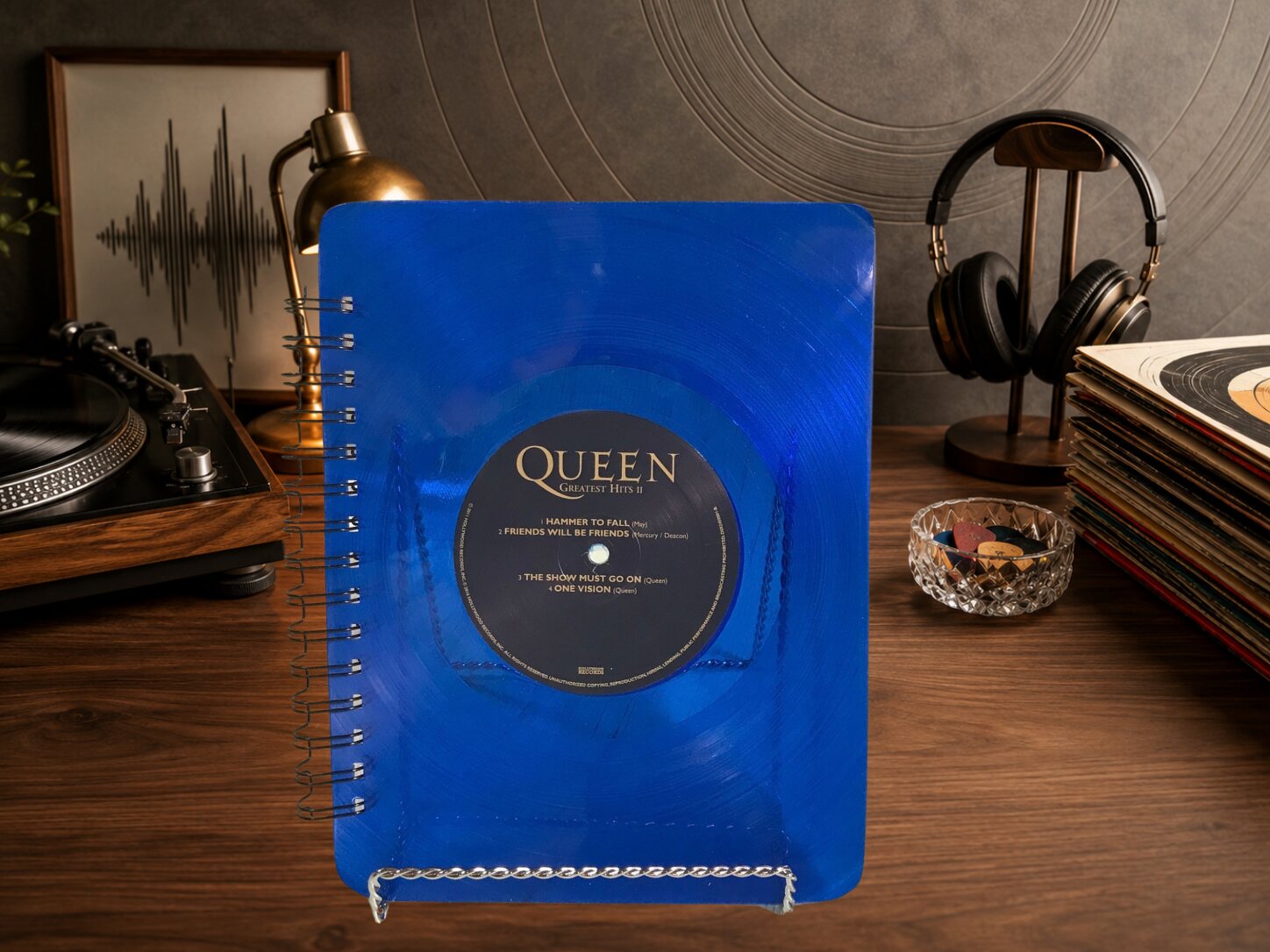 Queen Vinyl Record Journal — open or alternate view