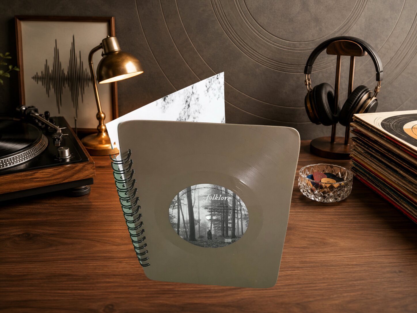 Taylor Swift Folklore Vinyl Record Journal photographed by Tangled in Tradition